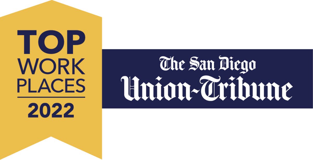 San Diego Union Tribune Top Work Places 2022